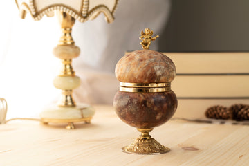 Antique Alabaster Table Cigar Lighter with Timeless Elegance